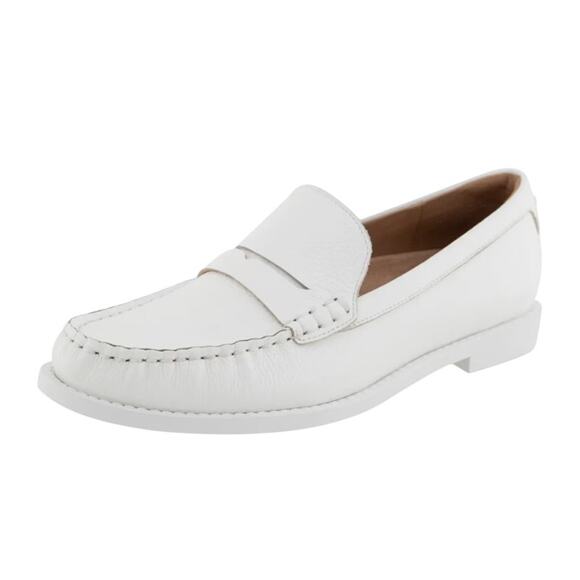 Aerosoles Womens Sienna Loafers US 9.5 M EU 40.5 White Leather NIB - Picture 1 of 12